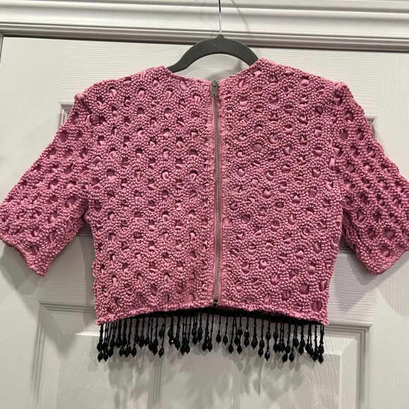 Ganni smocked satin tshirt 34 - Picture 4 of 10